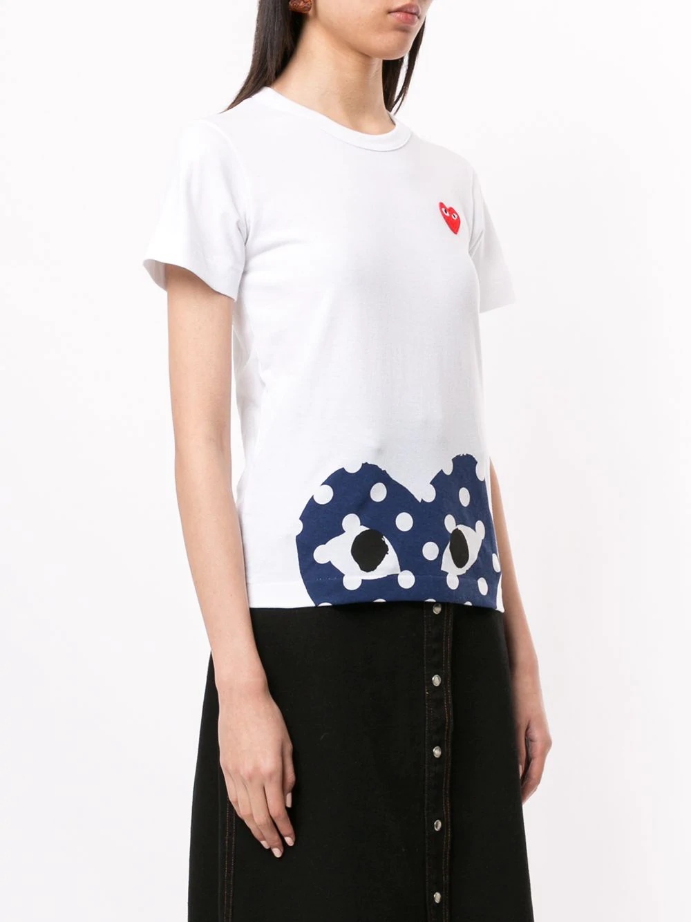 heart-print crew neck T-shirt - 3