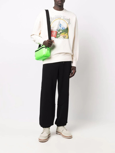 MSGM graphic-print cotton sweatshirt outlook