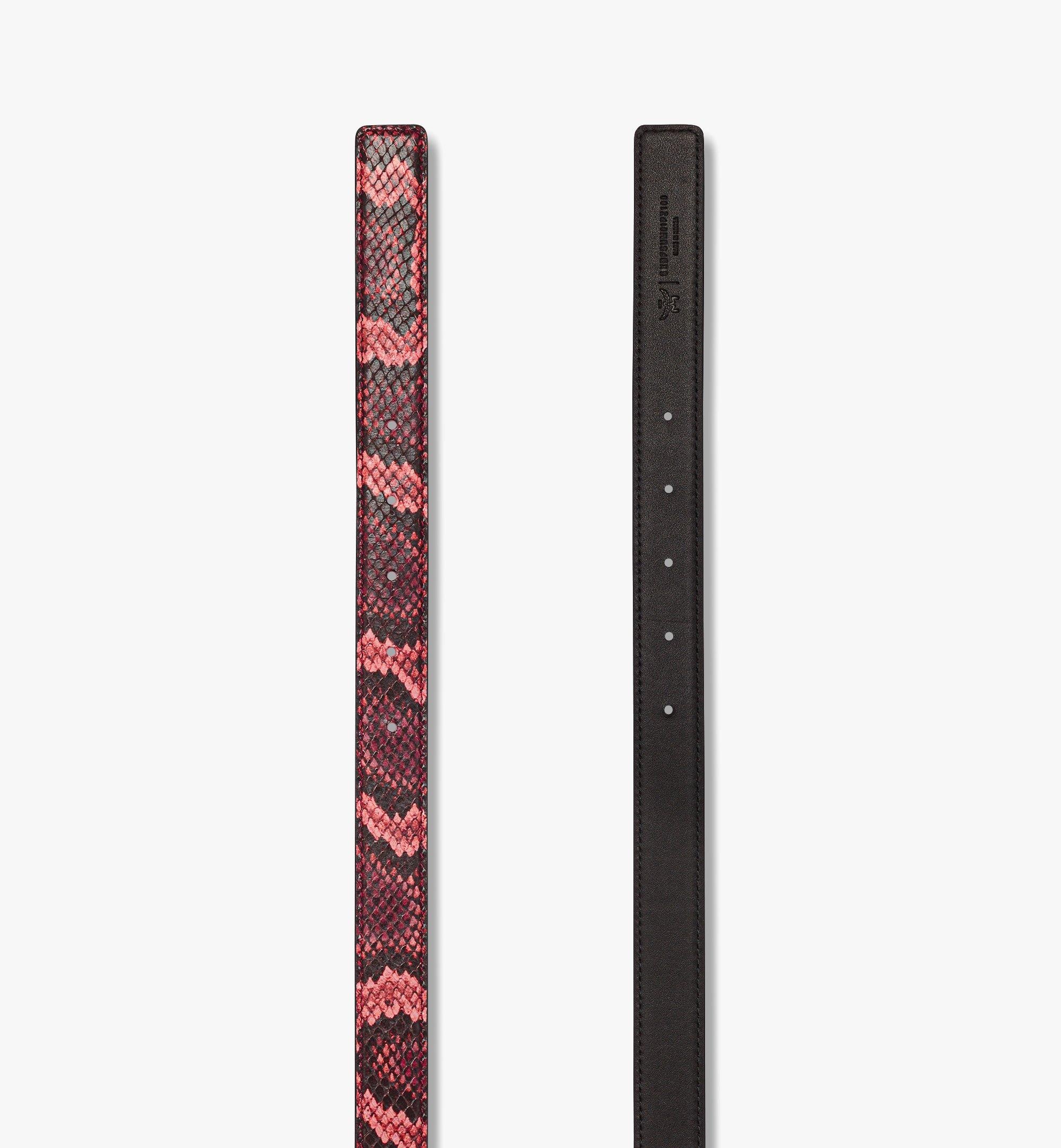 M-Art 1” Belt in Python Print Leather - 3