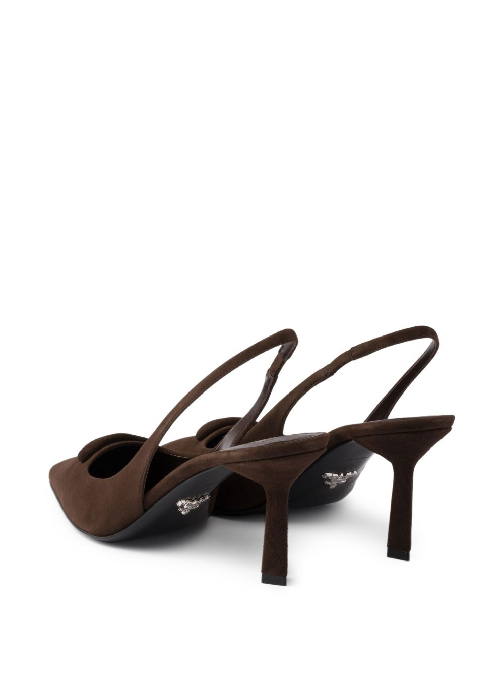 75mm slingback triangle-logo pumps - 3