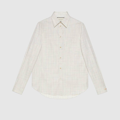 GUCCI Check Oxford cotton shirt outlook