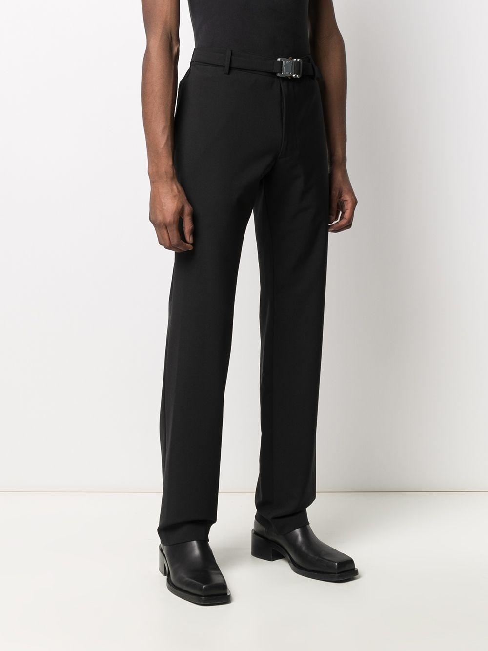 high-rise straight-leg trousers - 3