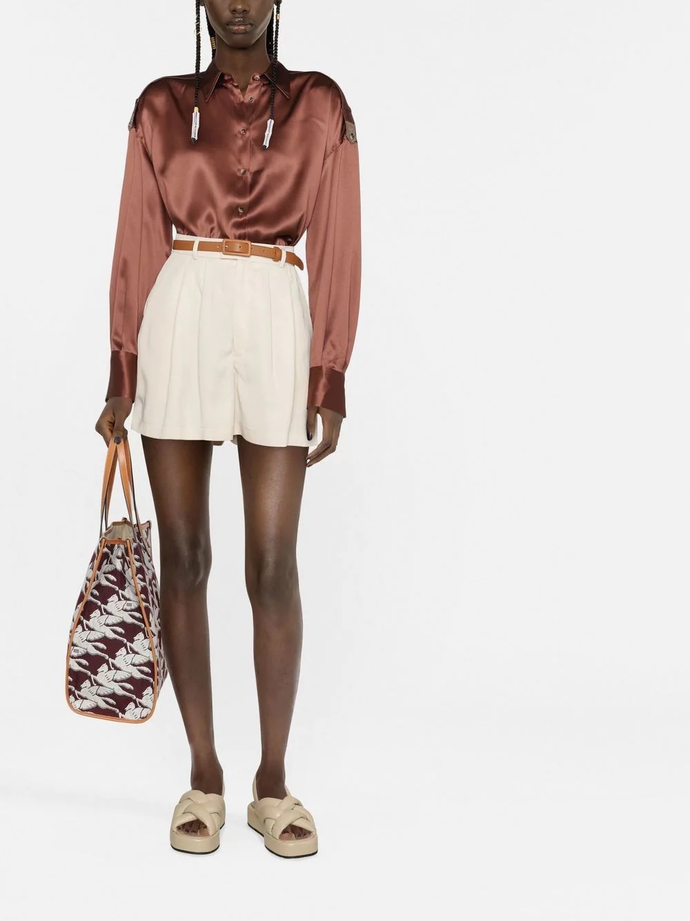 long-sleeve silk shirt - 2