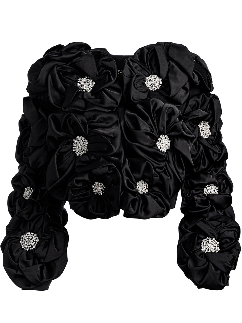 LORNA CROPPED FLORAL APPLIQUE JACKET 1