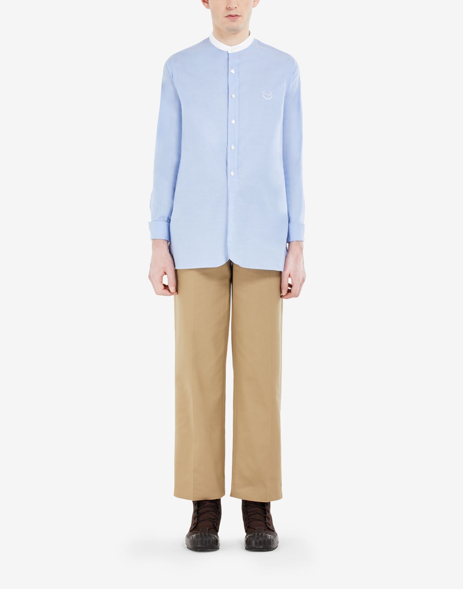 Mandarin collar shirt - 2