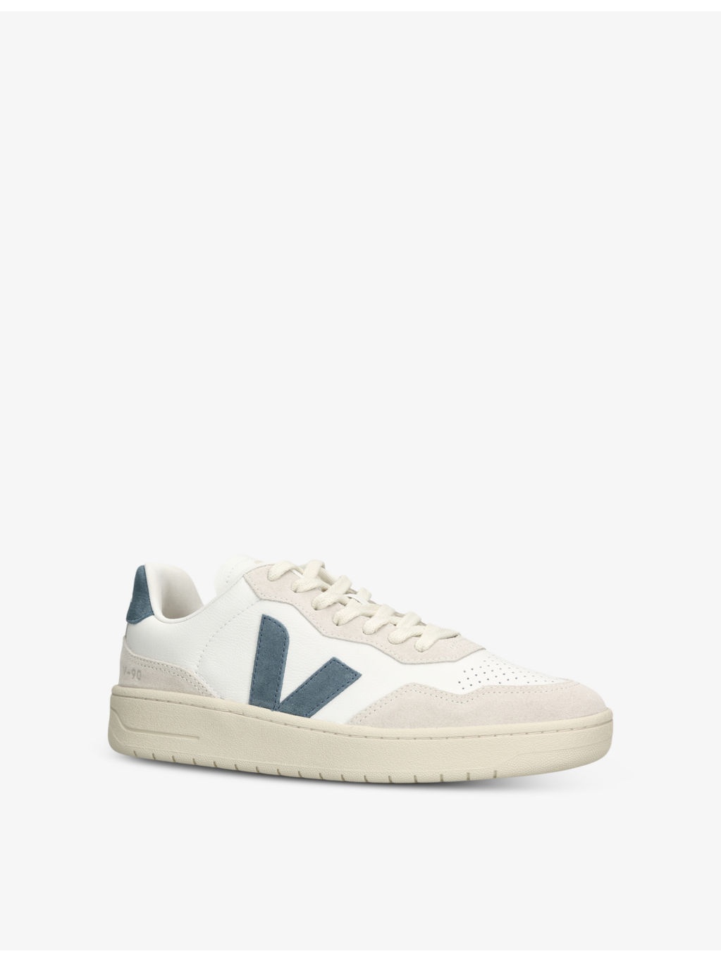 Men's V90 logo-embroidered low-top leather trainers - 3