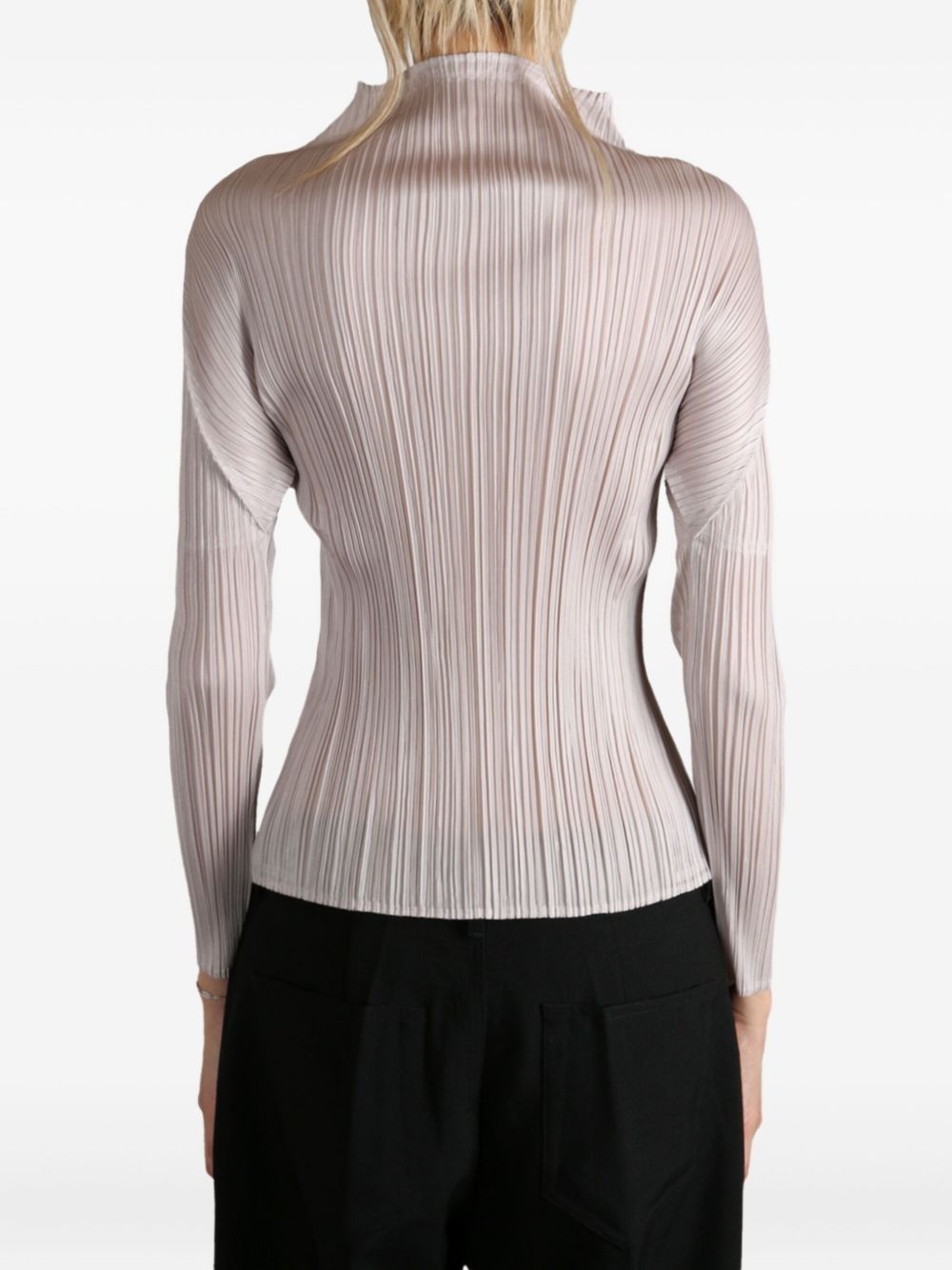 Basics pleated high-neck top - 4