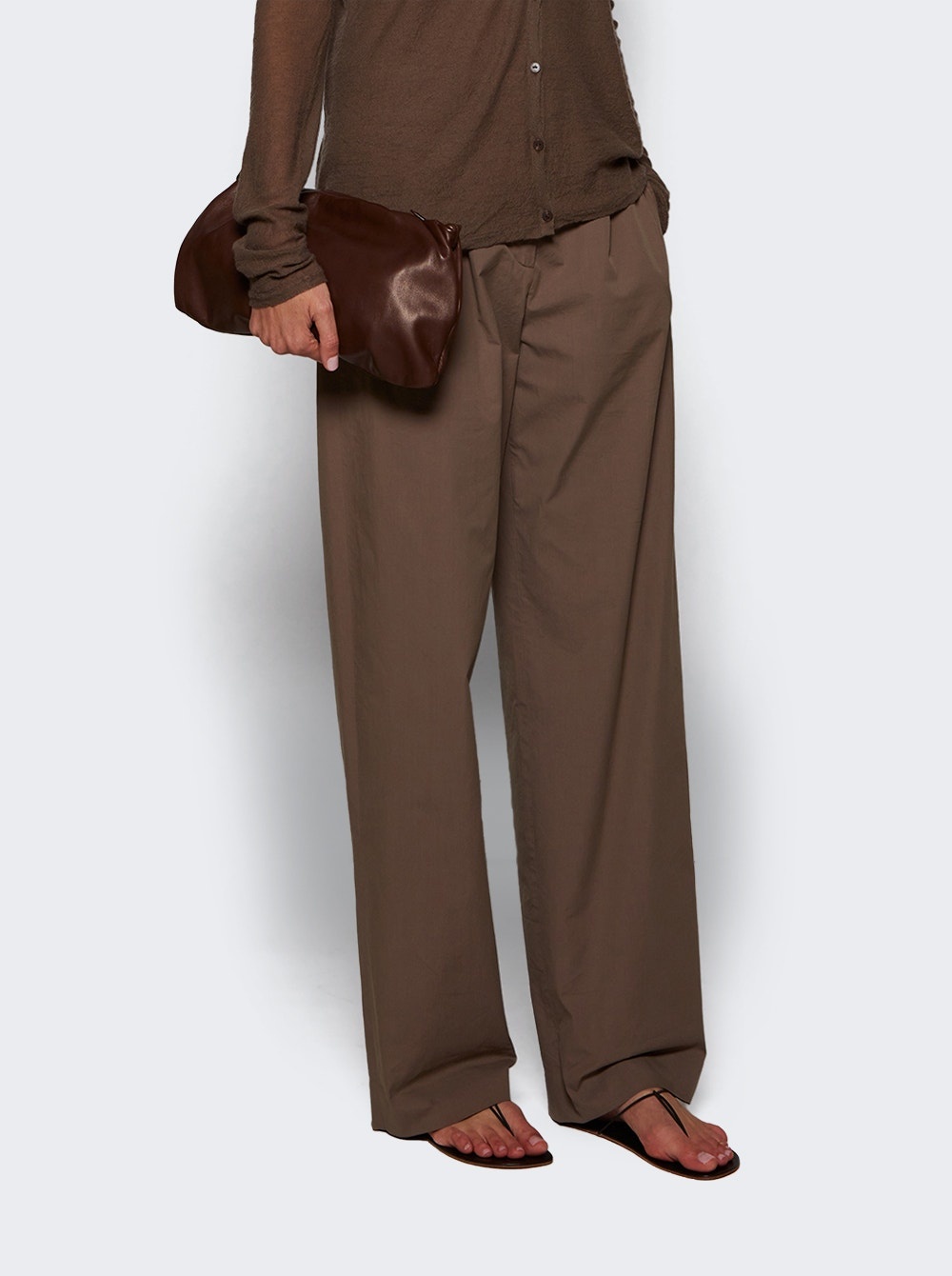 Xl Bourse Bag Brown Melange Leather - 2