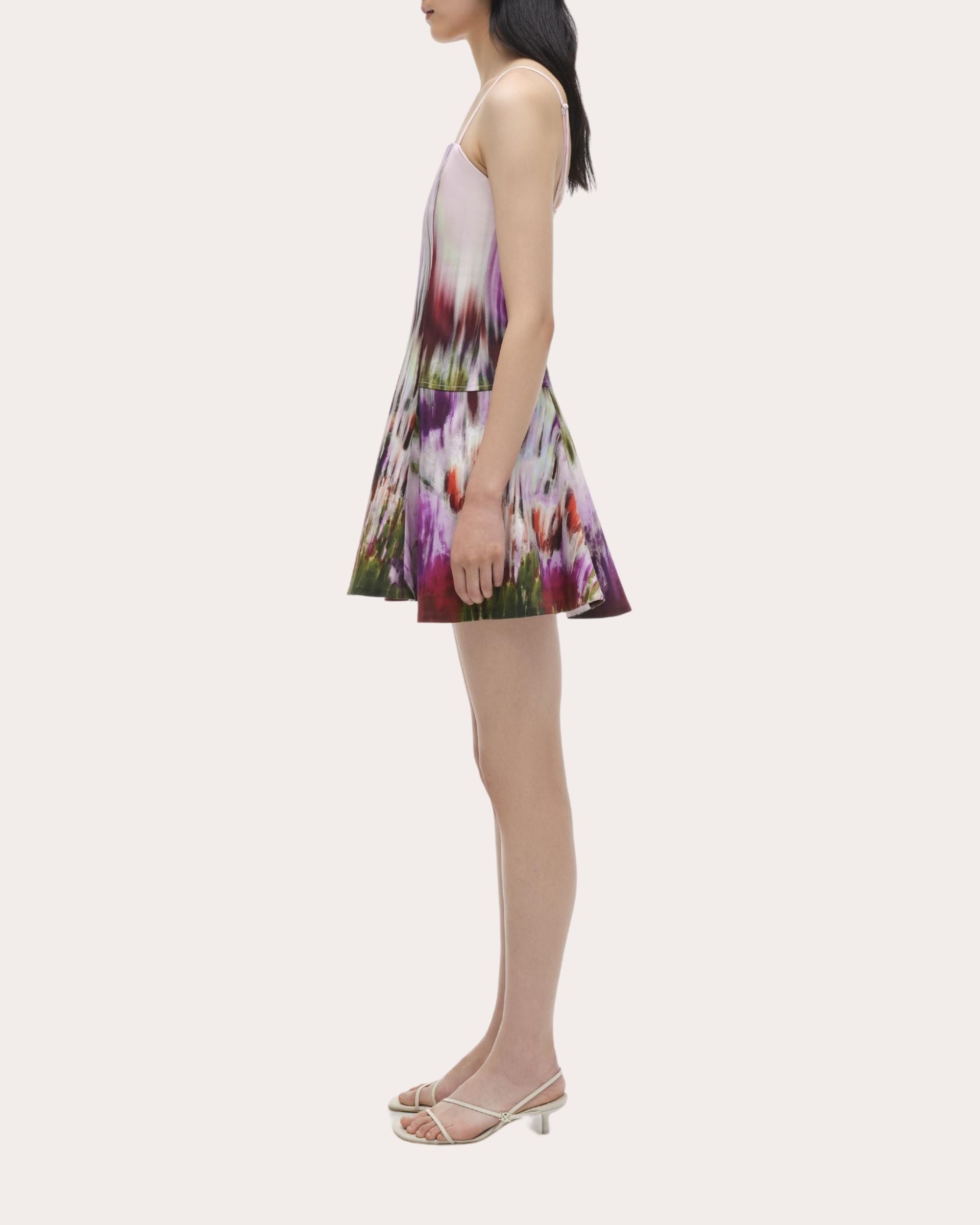 Judie Abstract Sateen Fit & Flare Mini Dress - 3