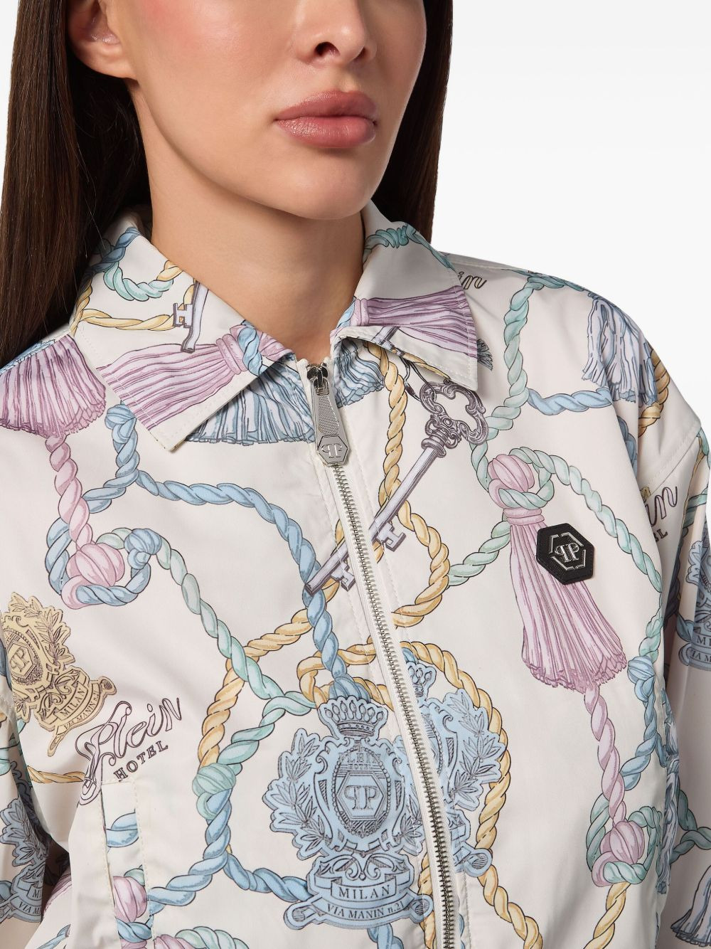 tassel-print jacket - 4