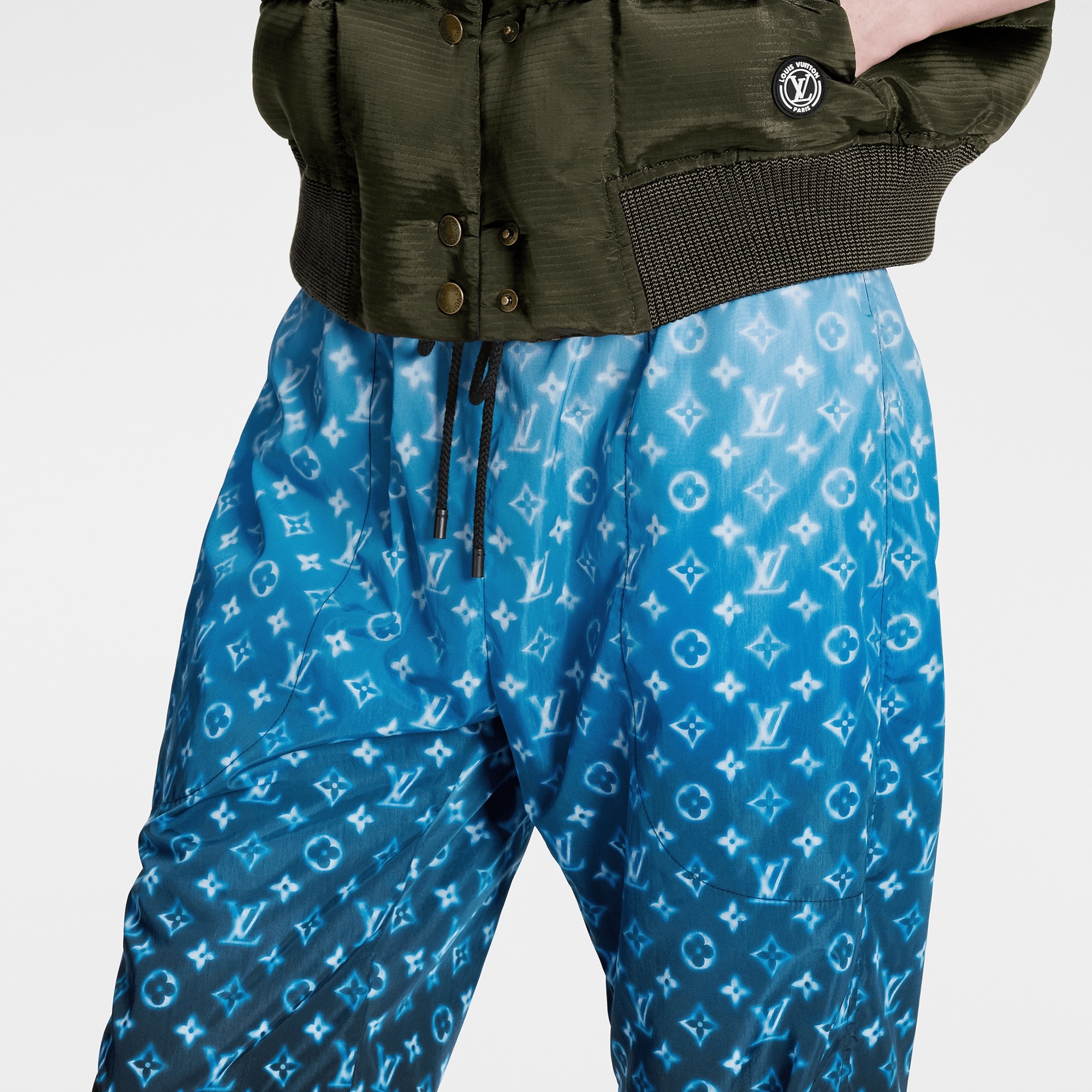 Sprayed Monogram Nylon Jogging Pants - 4