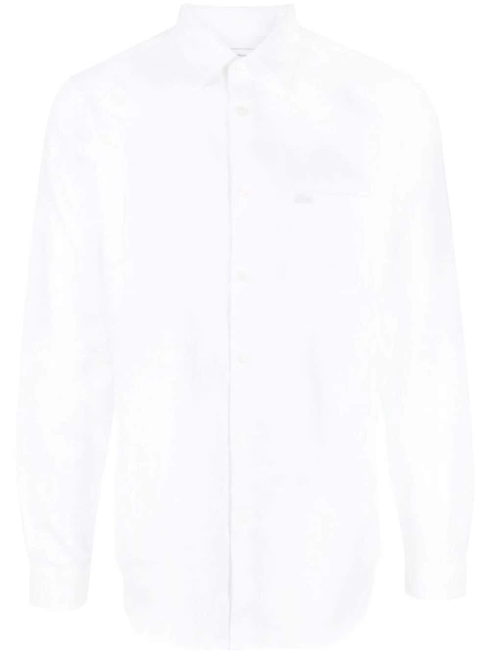 logo-embroidered long-sleeve cotton shirt - 1