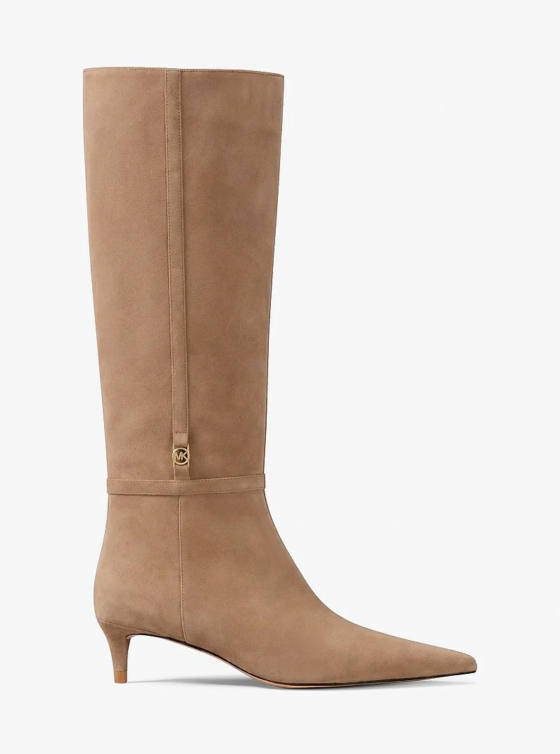 Nalia Polyester Microsuede Kitten Heel Boot - 1