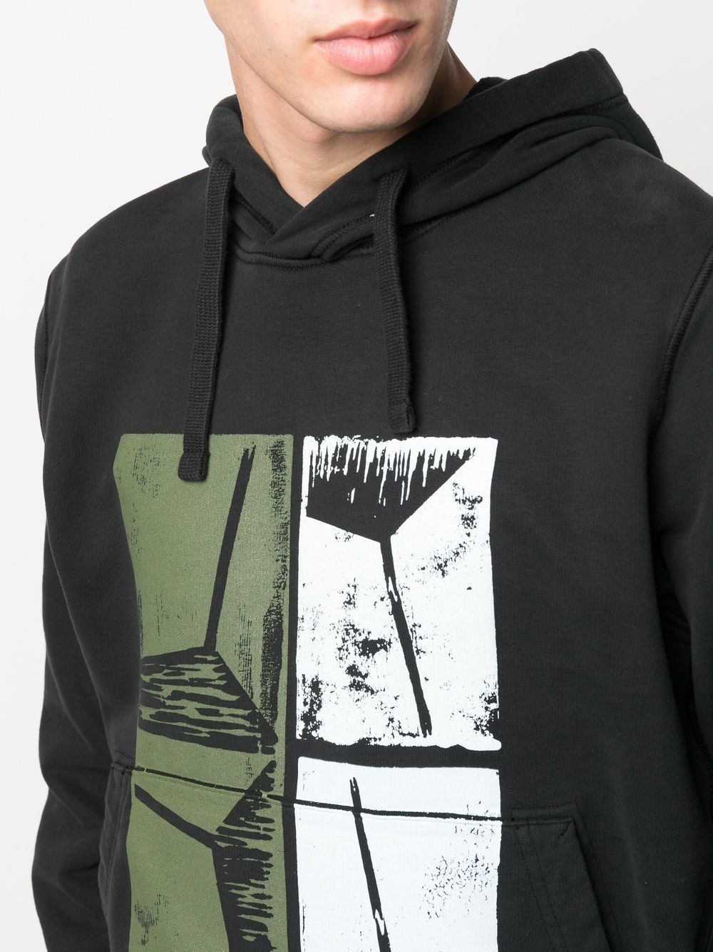 logo-patch drawstring hoodie - 5