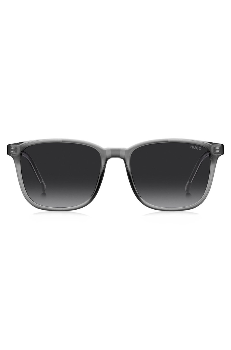 GRAY-ACETATE SUNGLASSES WITH SILVER-TONE CORE WIRE 3