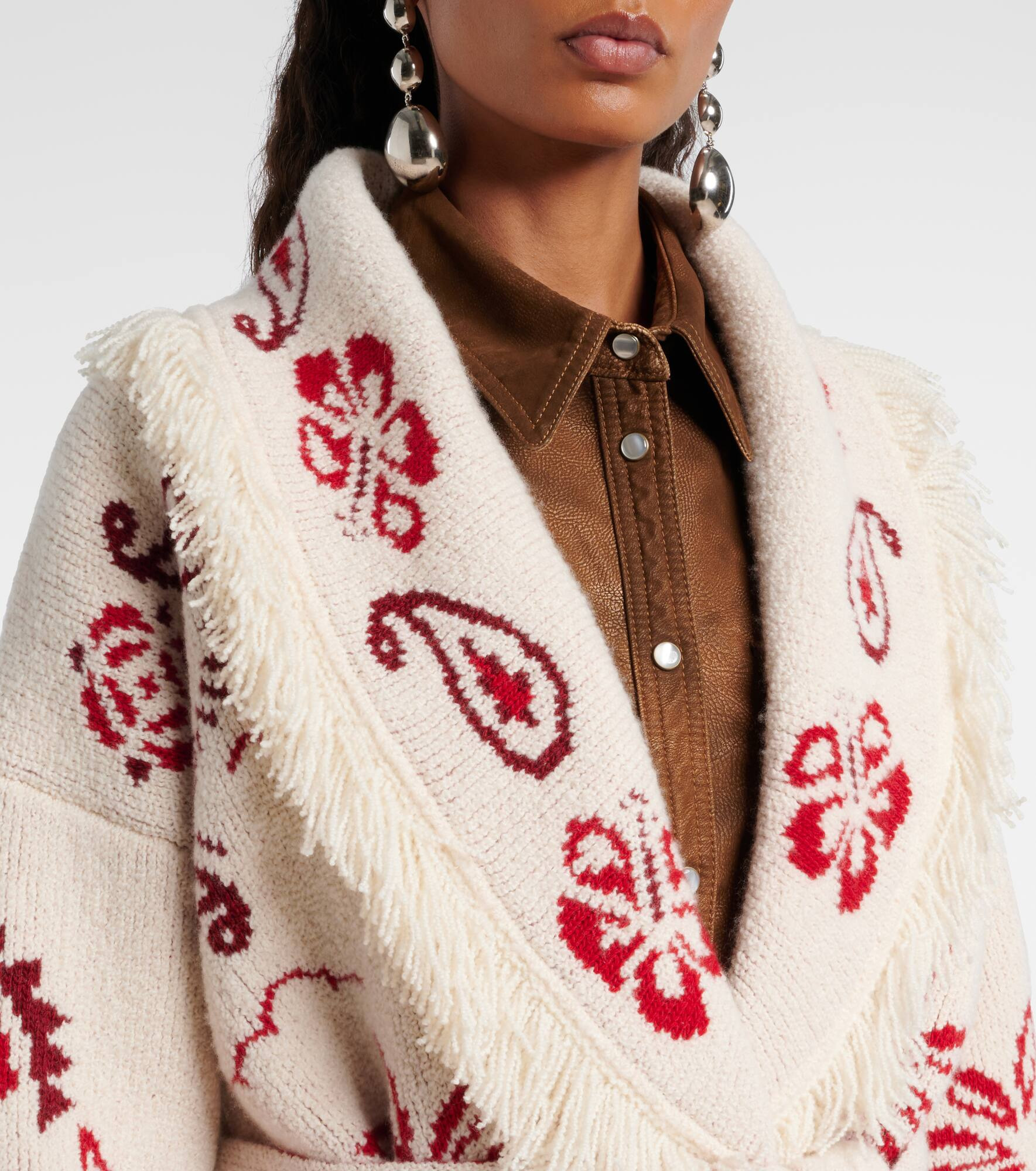 Glimpse Of Eden wool, cashmere, and cotton cardigan - 4