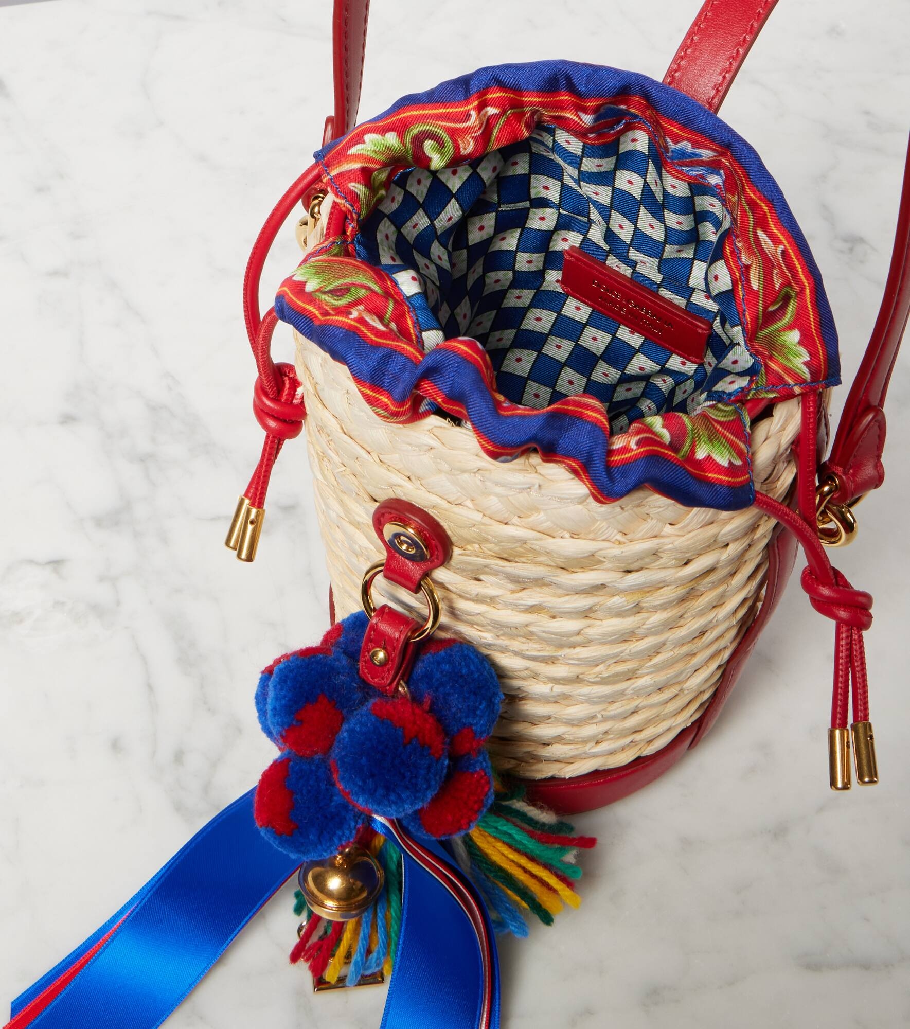 Carla Medium raffia bucket bag - 3