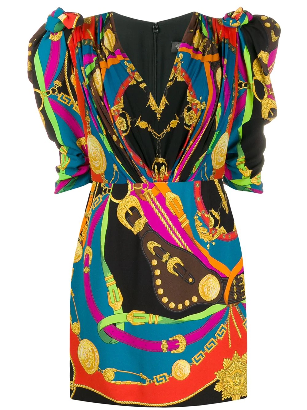 Barocco Rodeo print mini dress - 1