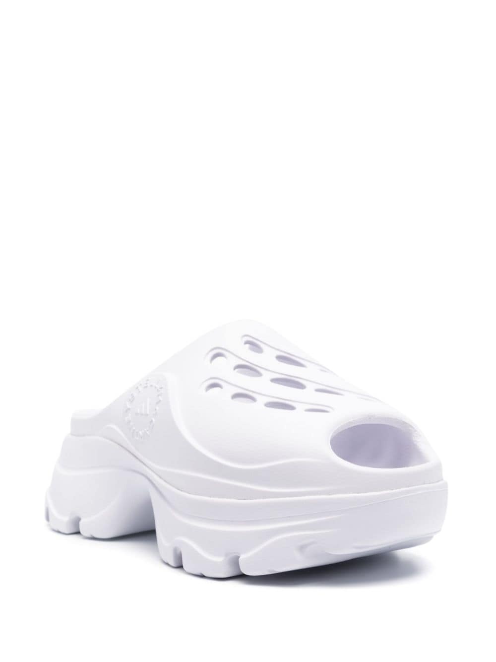 logo-embossed perforated clogs - 2