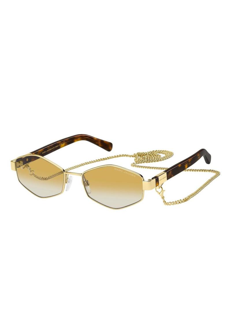Marc Jacobs geometric-frame chain-strap sunglasses outlook