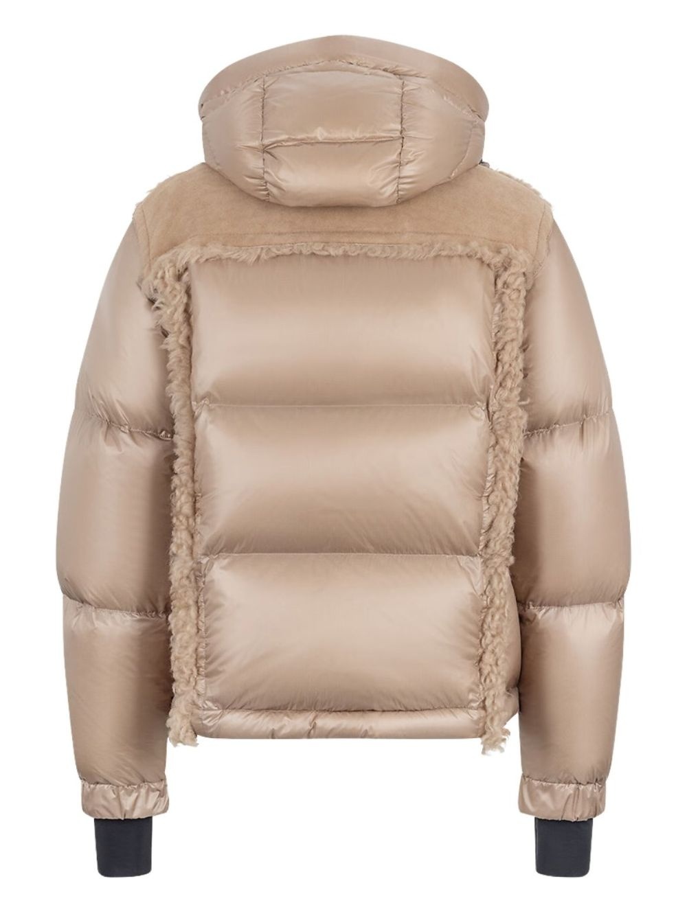 shearling-trimmed puffer jacket - 2