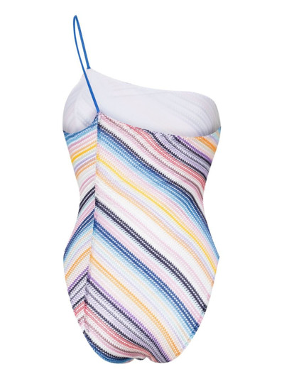 Missoni striped open-knit swimsuit outlook