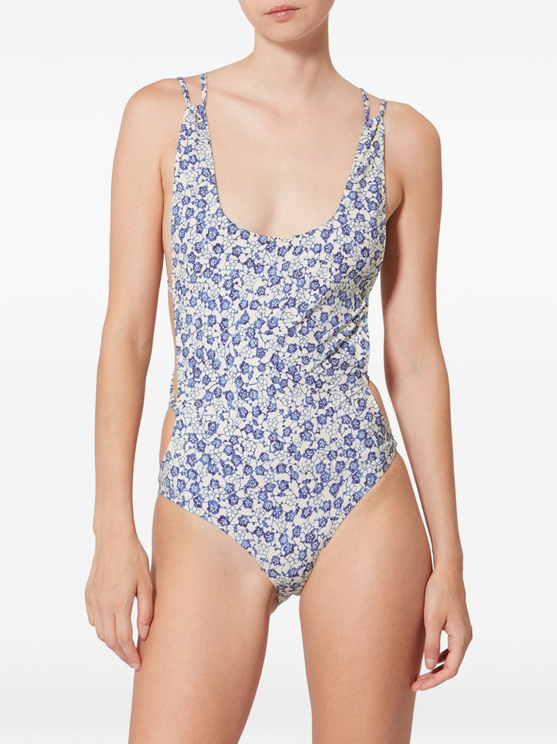Tenisia floral-print crossover-straps swimsuit 3