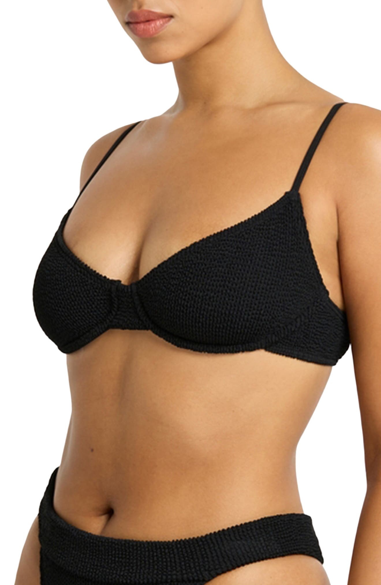 bond-eye Gracie Balconette Bikini Top in Black Eco at Nordstrom - 7