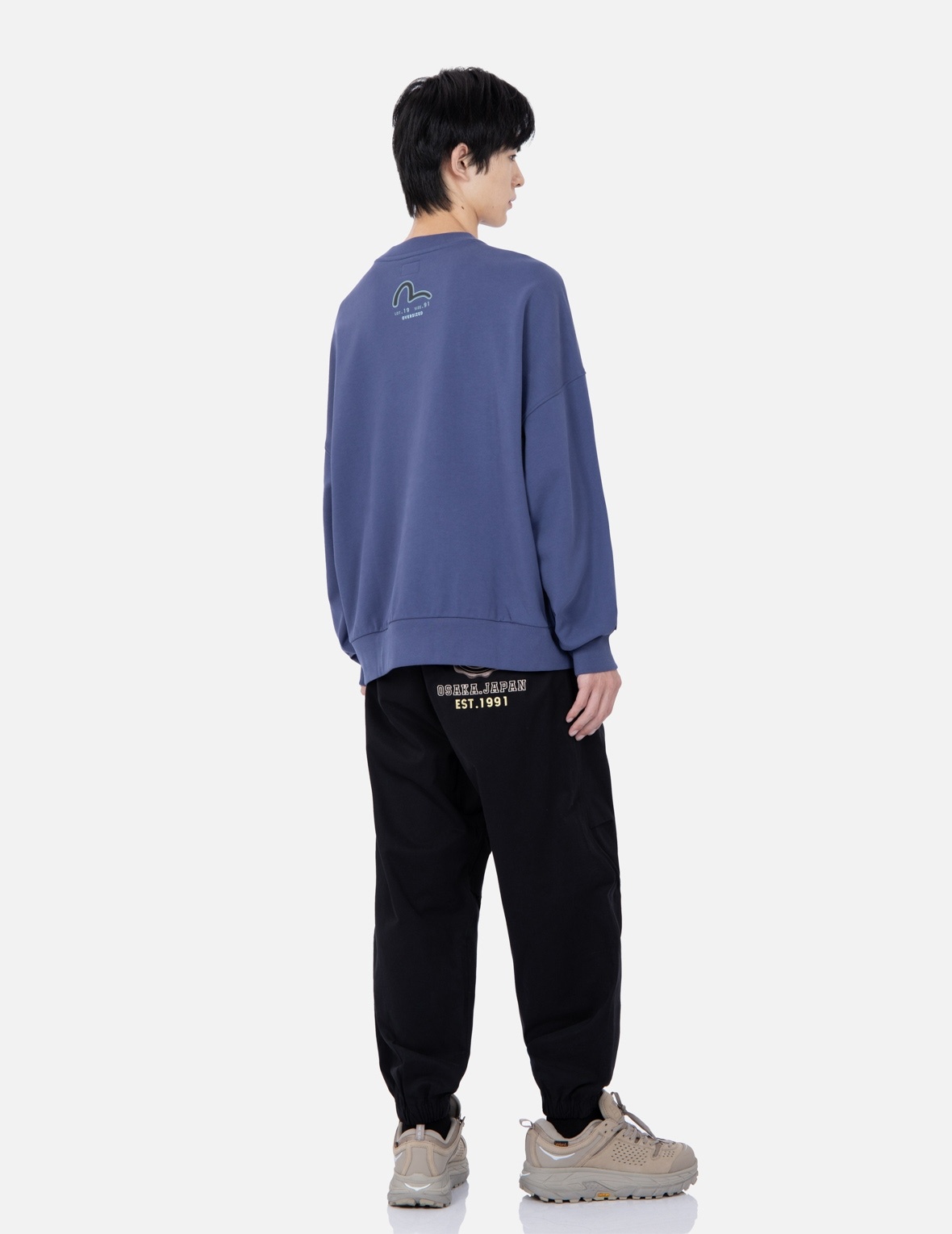 RETRO LOGO PRINT OVERSIZED SWEATSHIRT - 4