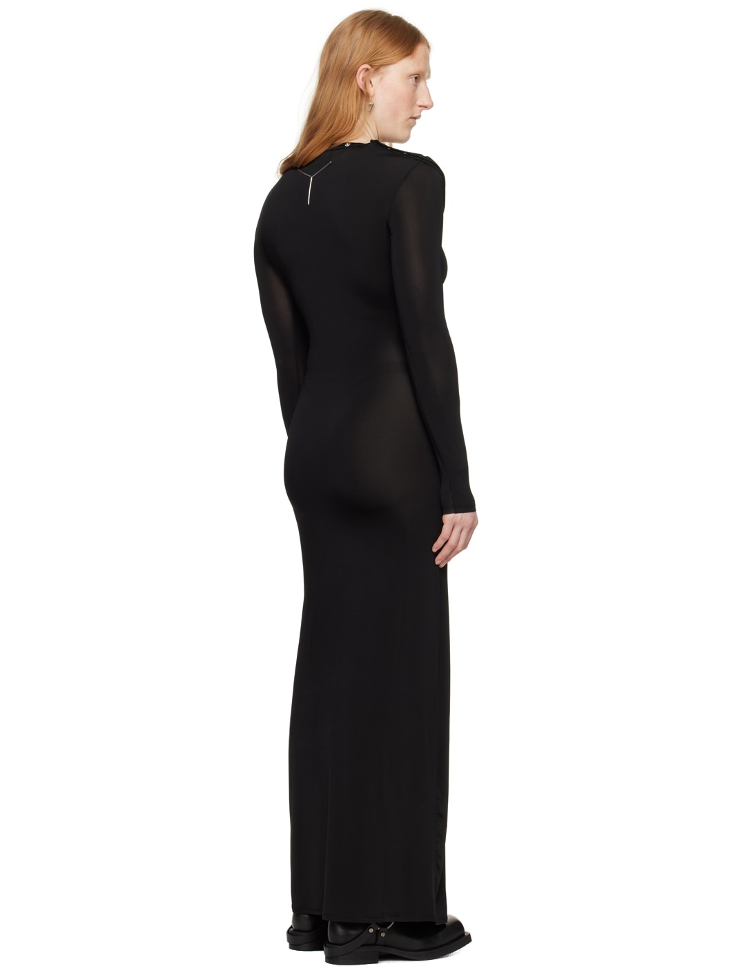 Black Snap Off Maxi Dress - 3