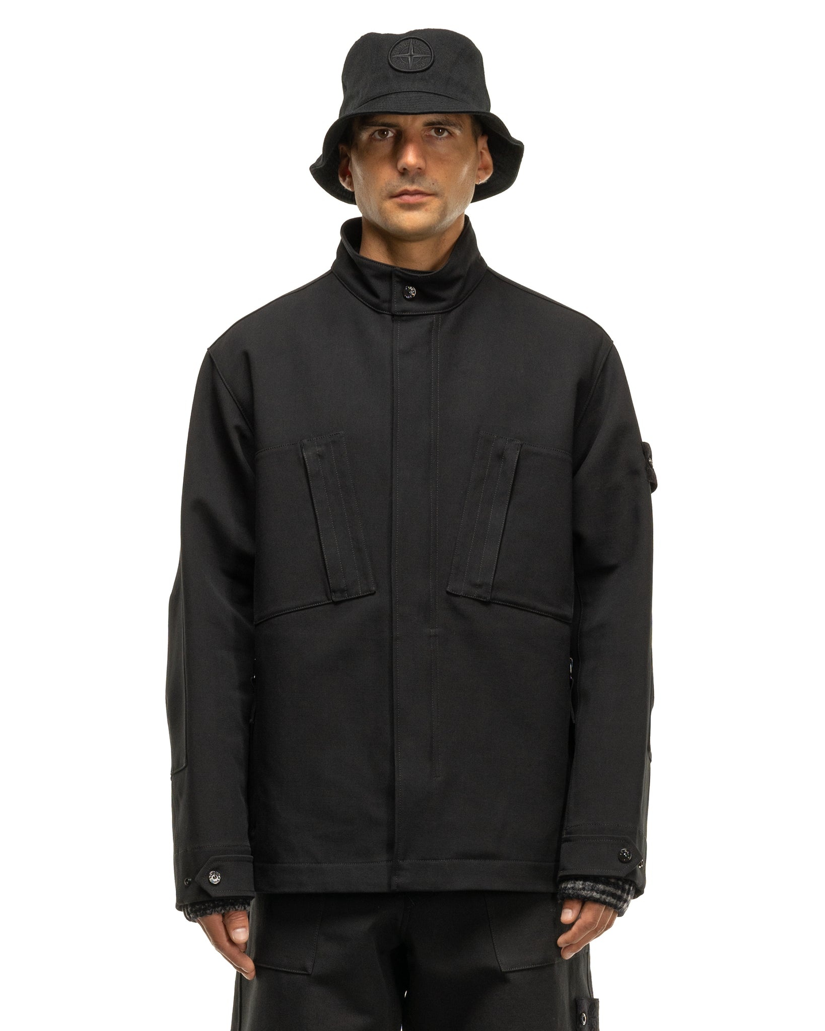美品　stone  ghost peace black Stone Island Ghost Piece Zipped Jacket | Liberty