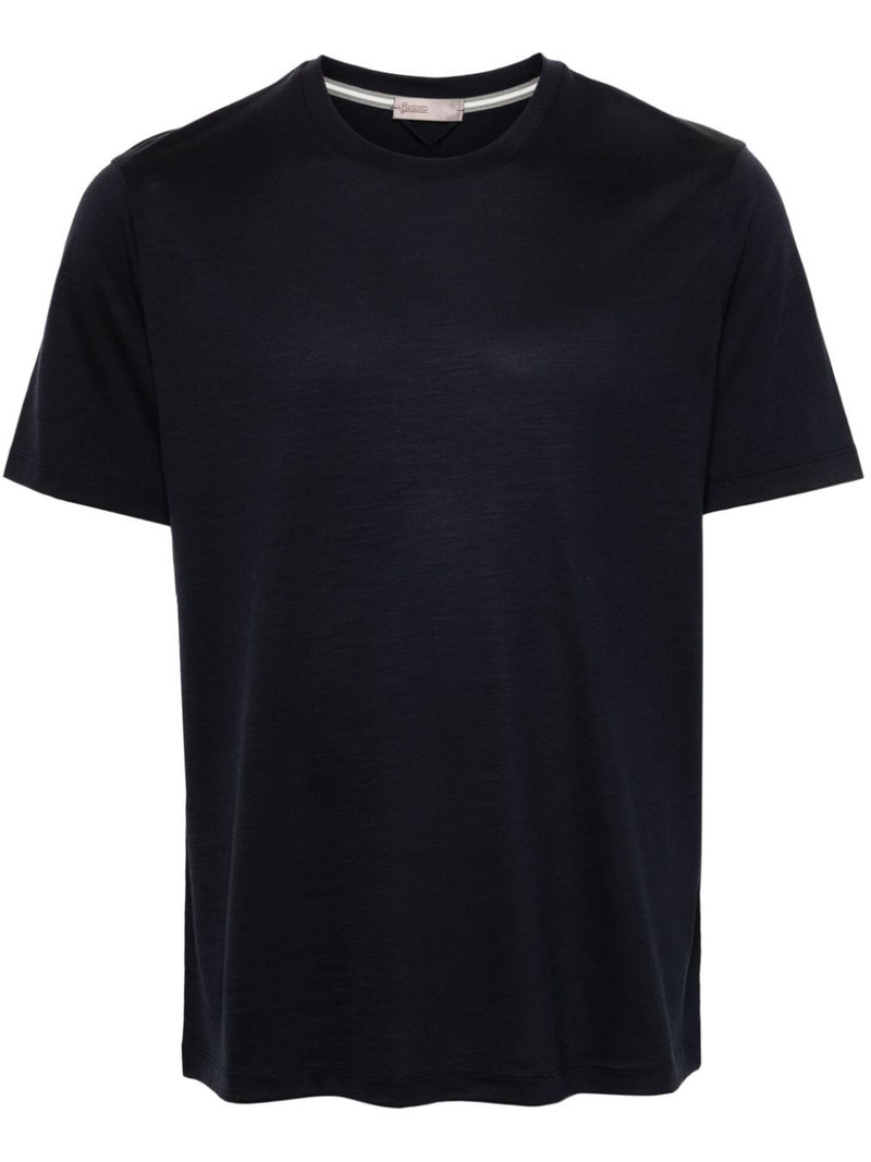 logo-plaque wool T-shirt 1