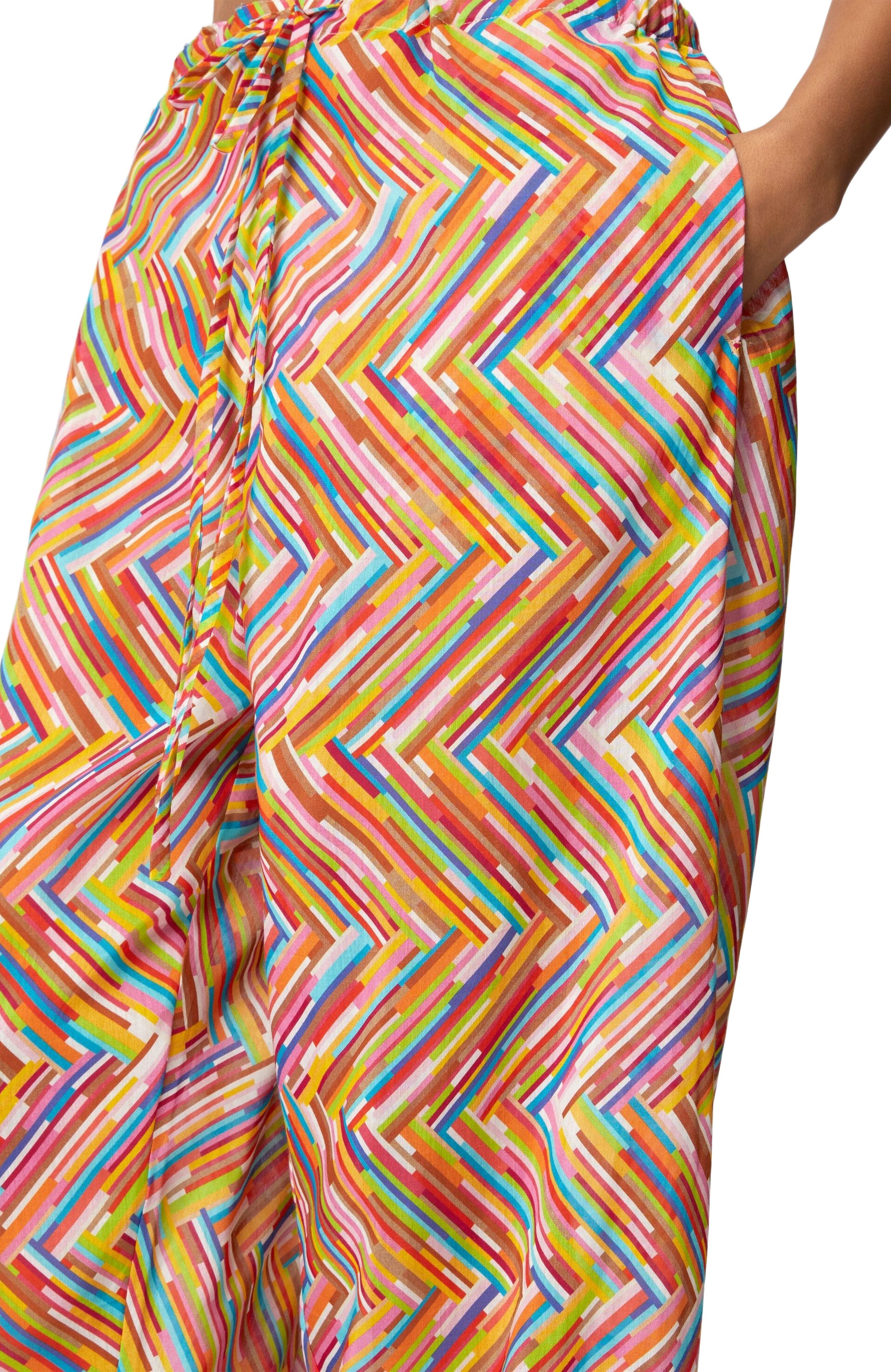 Missoni Printed Cotton And Silk Blend Trousers With Drawstring in Multicoloured 1 at Nordstrom - 4