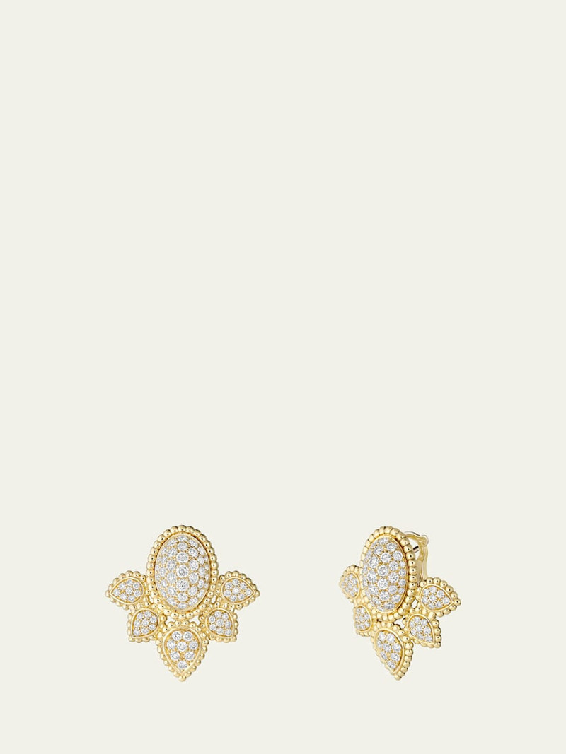 Boucheron Serpent Boheme 18K Yellow Gold Diamond Stud Earrings outlook