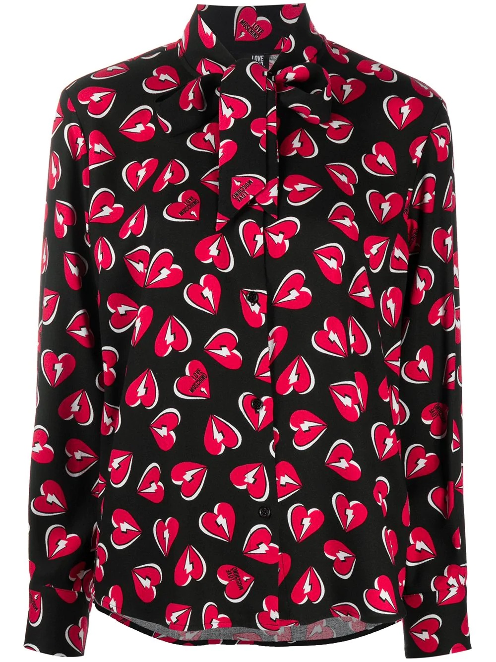 heart-print shirt - 1