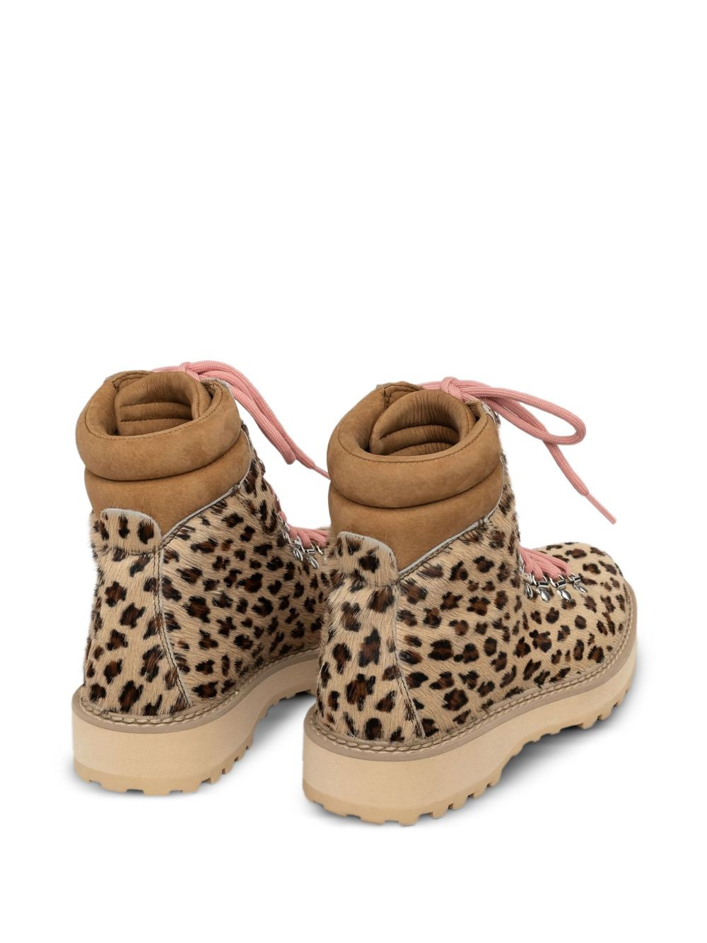 Monfumo leopard-print lace-up combat boots - 3