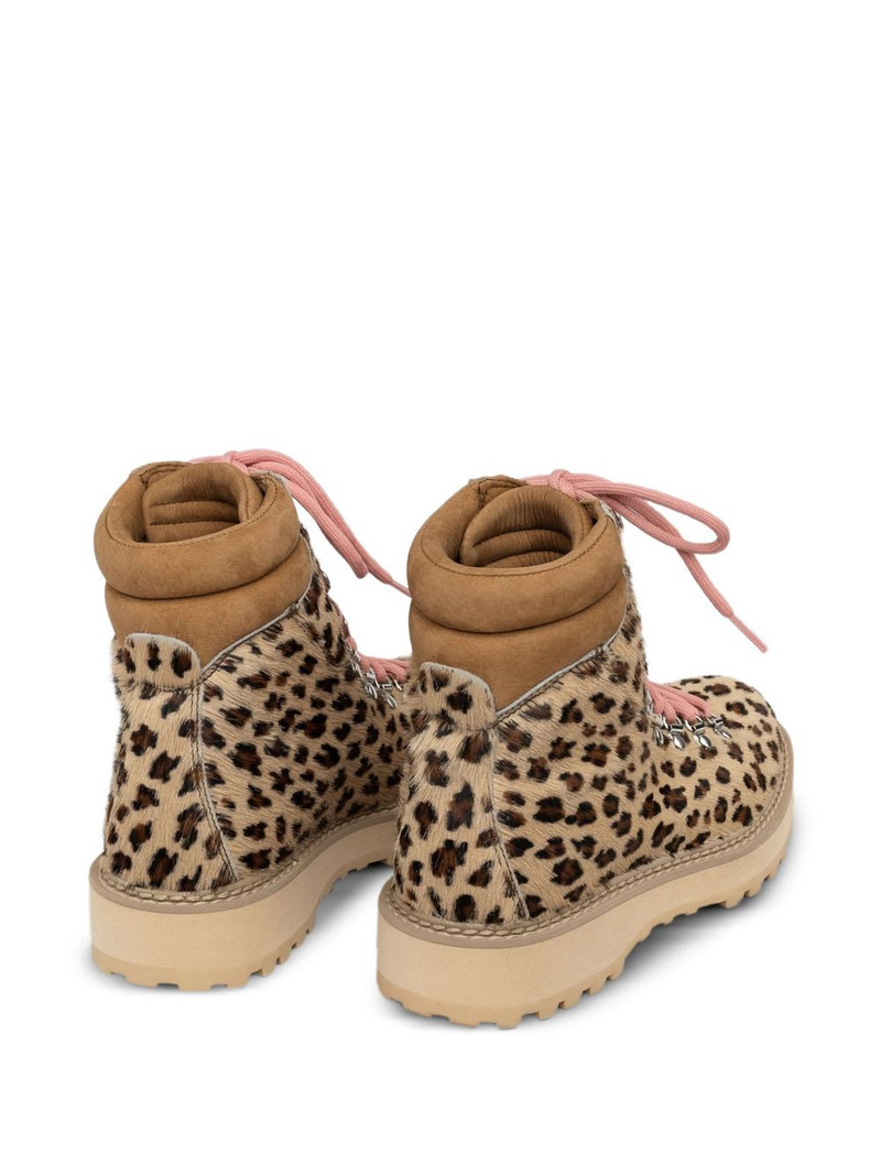 Monfumo leopard-print lace-up combat boots 3