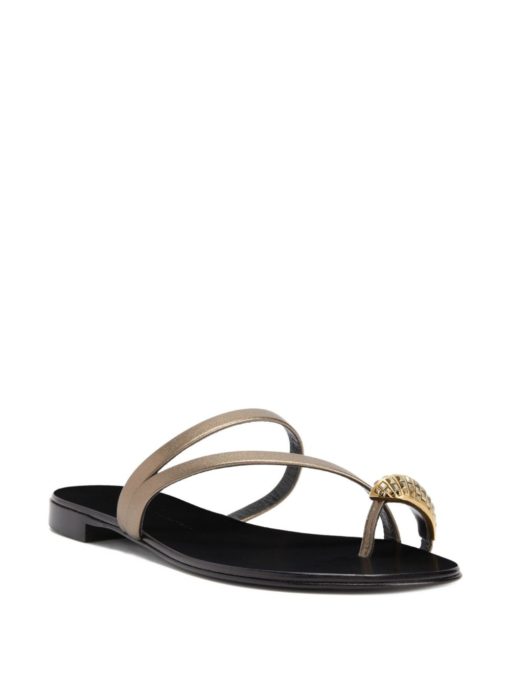 Febe Snake metallic-leather sandals - 2