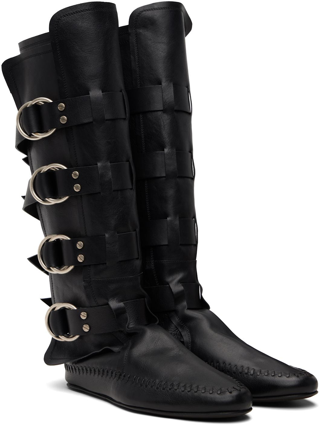 Black Siver Soft Boots - 4