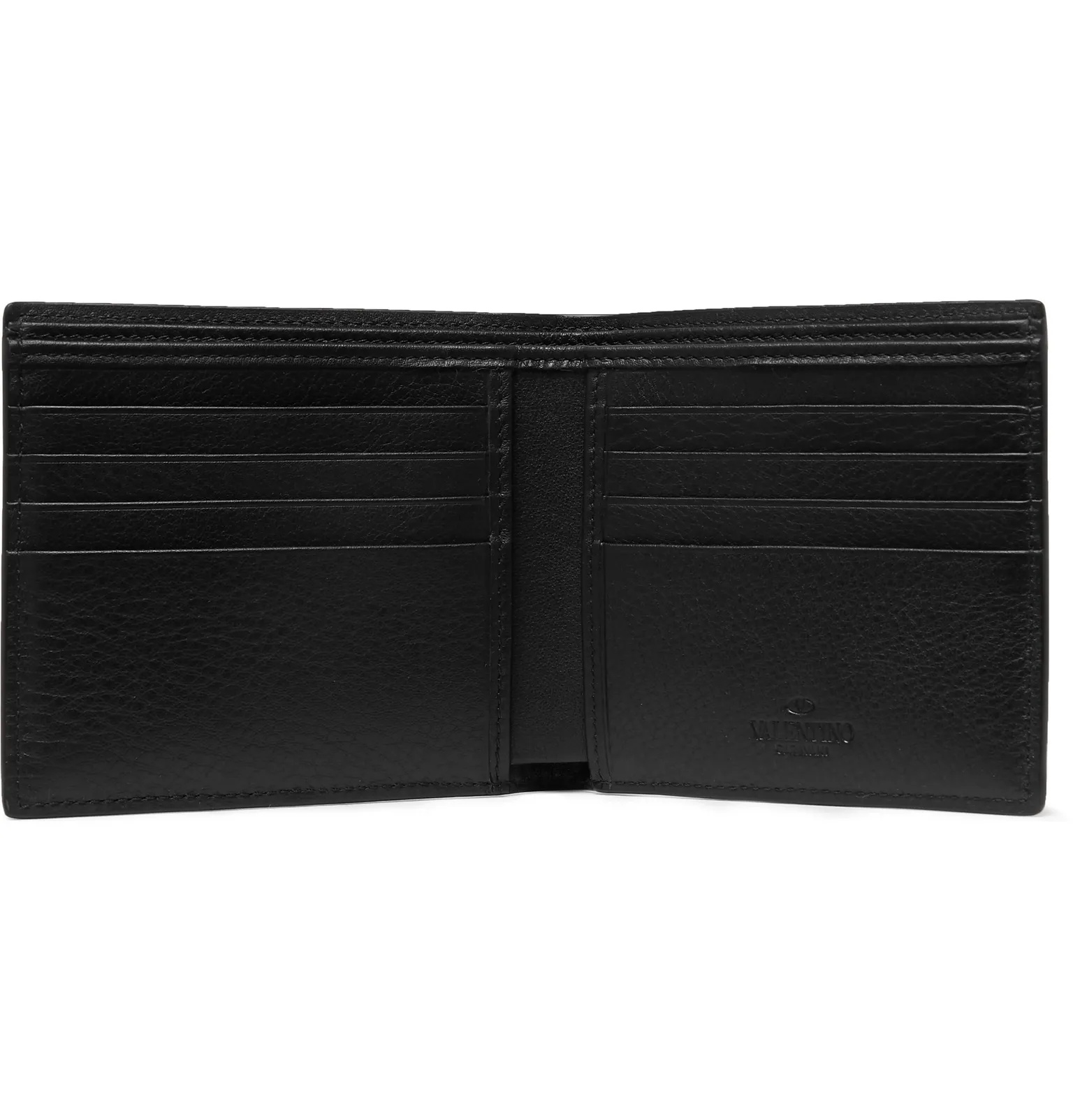 Valentino Garavani Logo-Appliquéd Leather Billfold Wallet - 2