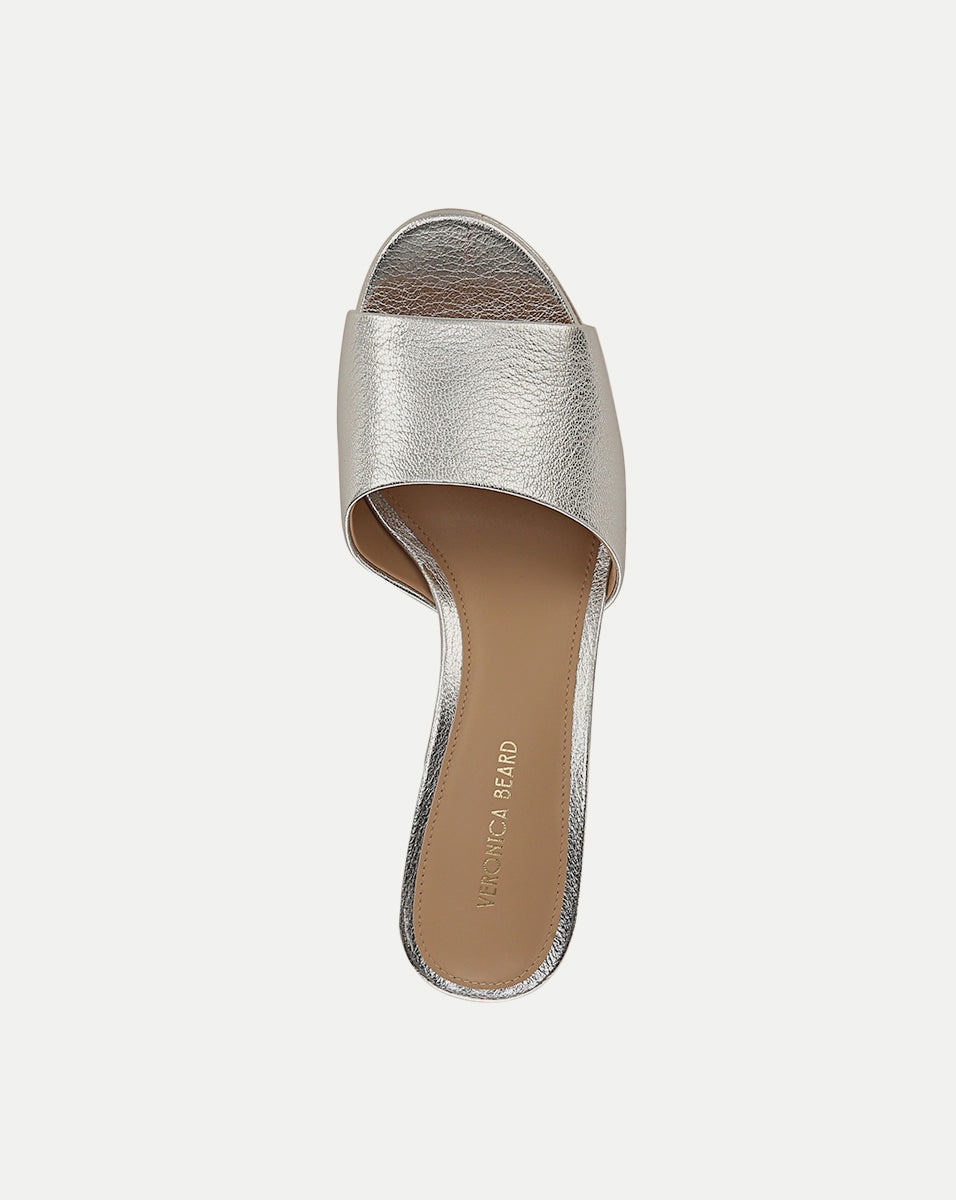 DALI METALLIC LEATHER BLOCK-HEEL SANDAL - 3
