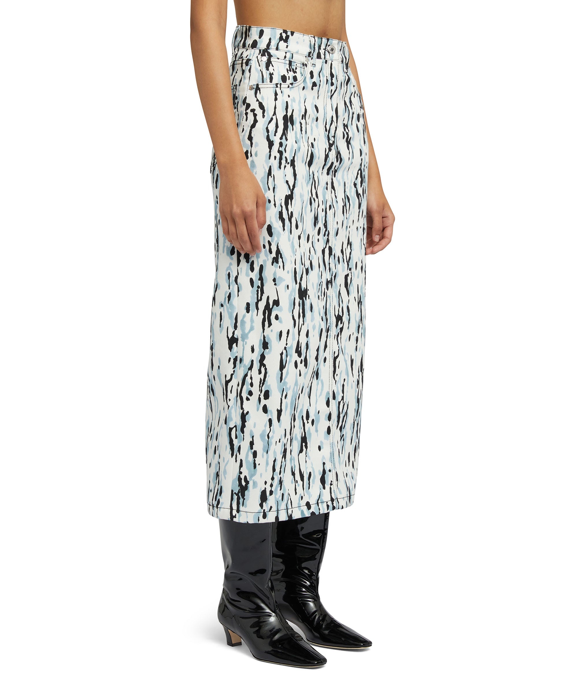 Midi skirt with "Wild Illusion" print - 4