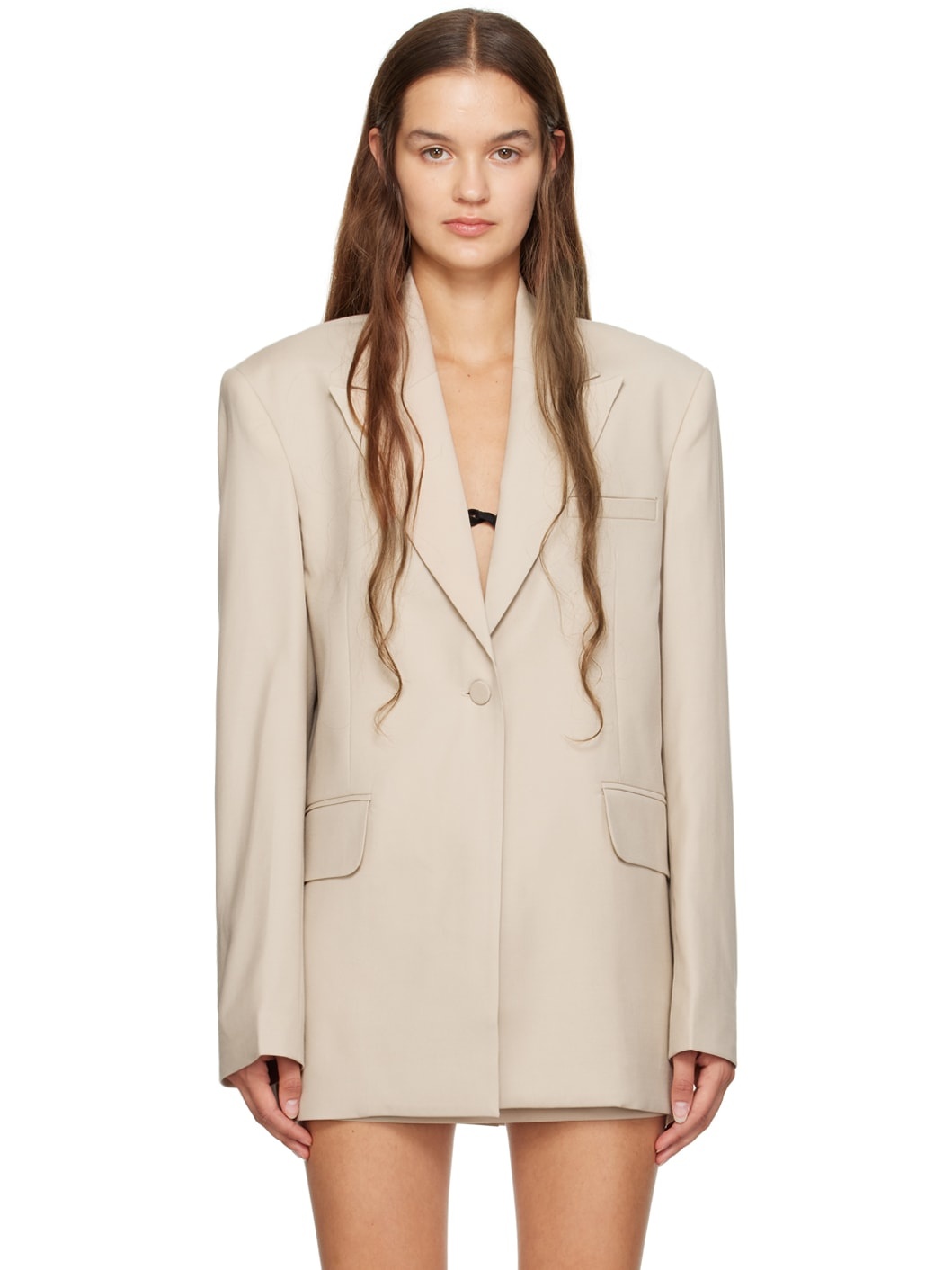 Beige Lacun Blazer - 1