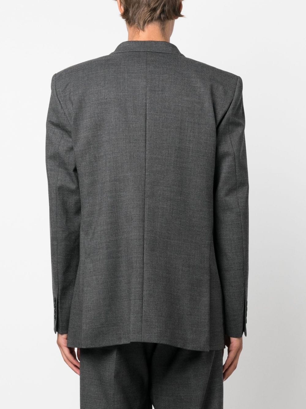 single-breasted wool blazer - 4