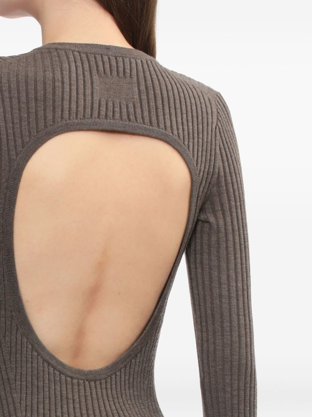 ribbed open-back top - 5