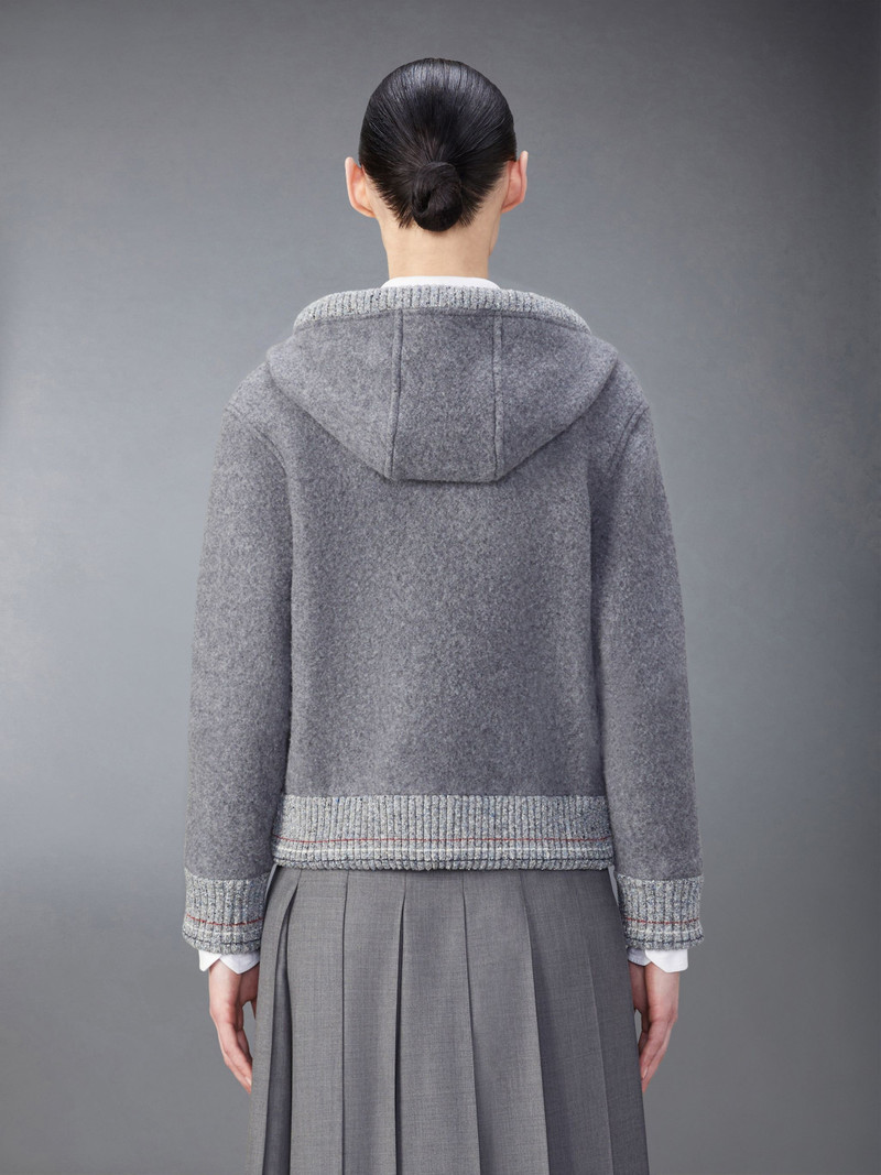 Thom Browne fleece zipped-up cardigan outlook