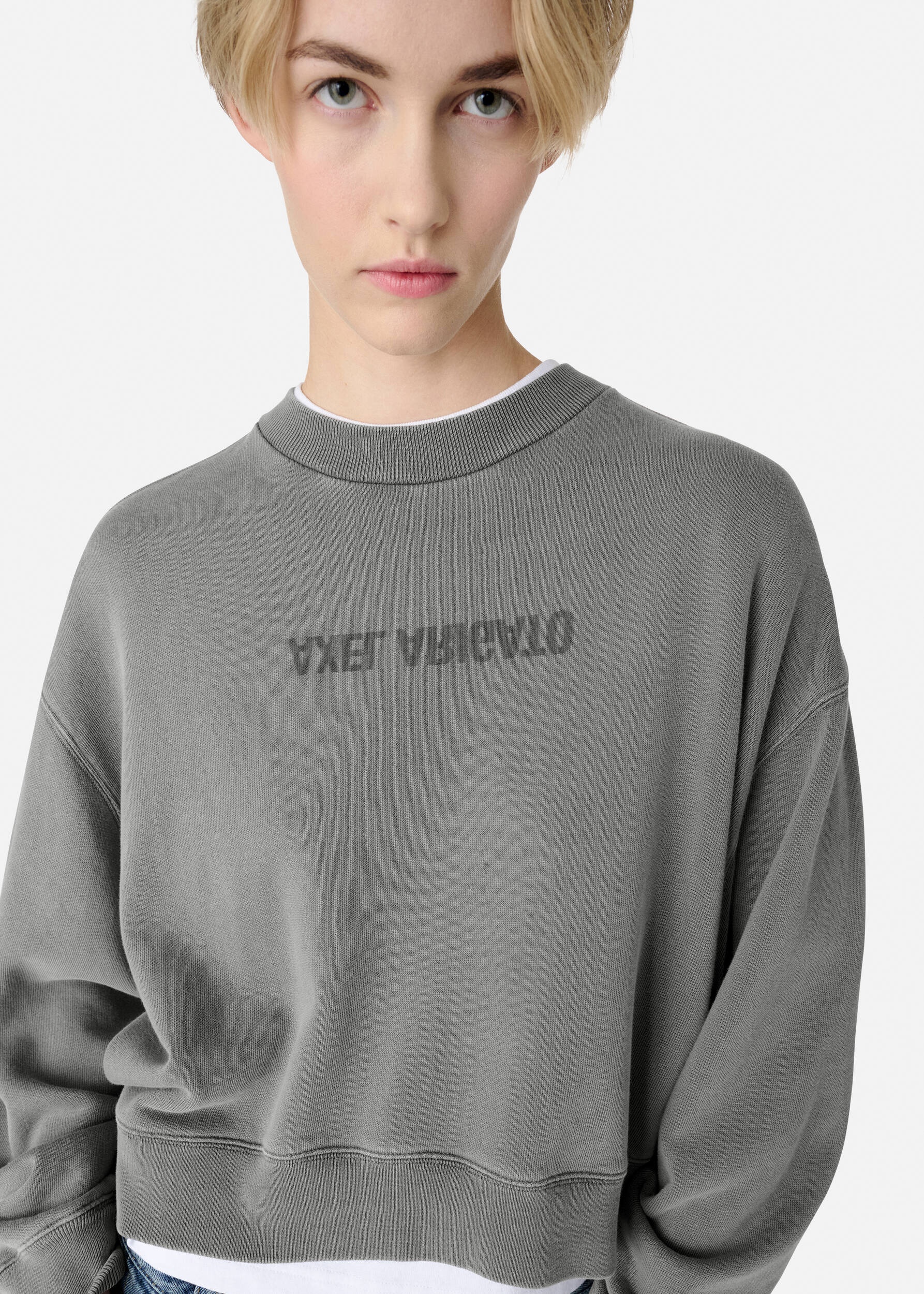Distort Washed Sweatshirt - 5