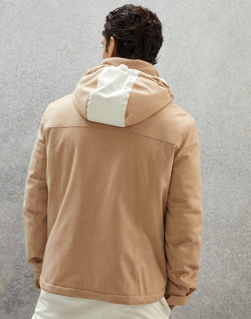 Brunello Cucinelli Bonded wool flannel Mountain parka with Thermore® padding outlook
