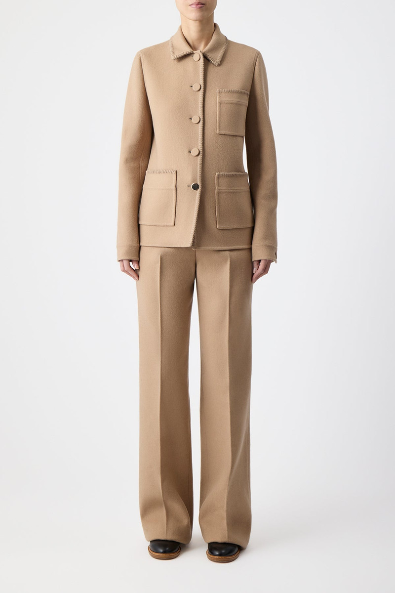 GABRIELA HEARST Ulu Chore Jacket in Camel Double-Face Recycled Cashmere outlook