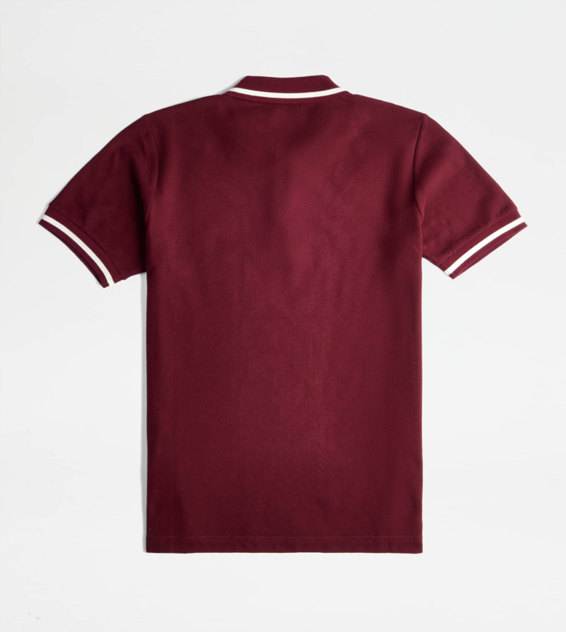 POLO SHIRT IN PIQUET - BURGUNDY 4